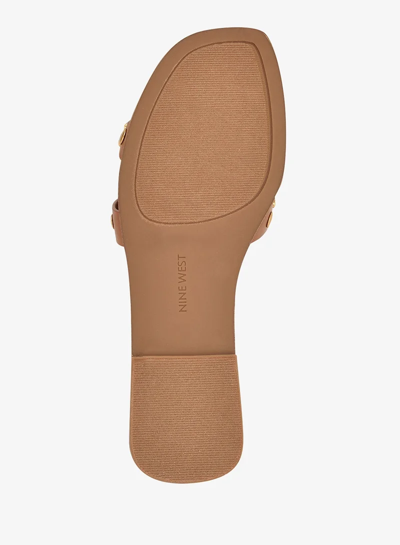 Nine West BROWN13532 Multi Strap Flat Sandals for Women | Best Price UAE