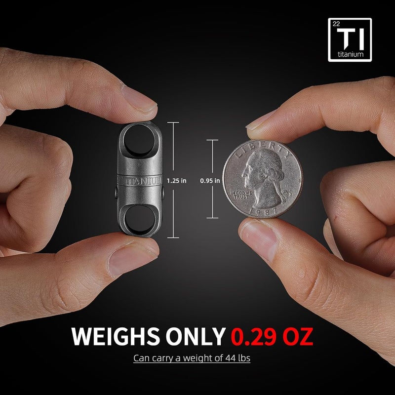 FEGVE Titanium Magnetic Keychain with Quick Release and Stainless Steel Key Rings - Image 3