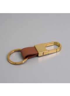 Generic Metal Leather Car Keychain Custom Engraved LogoGold generation coffee Gold generation coffee 