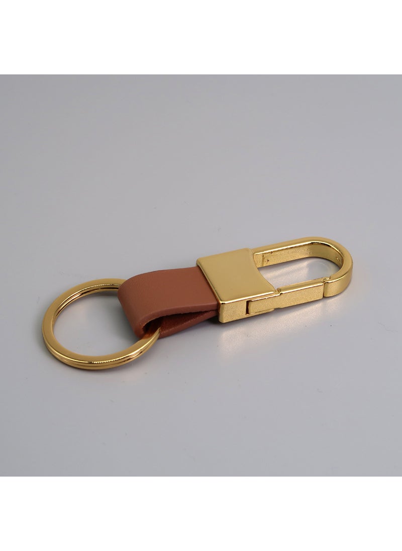 Generic Metal Leather Car Keychain Custom Engraved LogoGold generation coffee Gold generation coffee 
