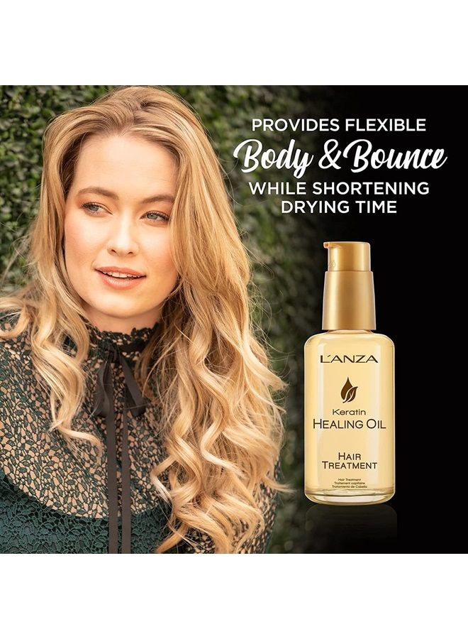 L'anza علاج زيت الكيراتين العلاجي - يستعيد وينعش ويغذي الشعر وفروة الرأس الجافة التالفة، مع مركب Phyto IV المجدد والبروتين والحماية الثلاثية من الأشعة فوق البنفسجية (3.4 أونصة سائلة) - Image 5