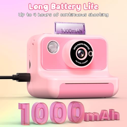 Gofunly Kids Camera Instant Print, Kids Camera 1080P HD Video Digital Camera, Christmas Birthday Gifts for Girls and Boys, Toddler Toy for 3-12 Years Old - Image 3
