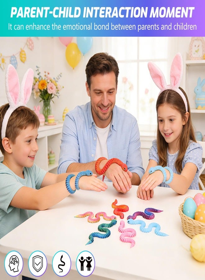 ٦ قطع من ألعاب الثعابين المطبوعة ثلاثية الأبعاد، ألعاب حيوانات مطبوعة ثلاثية الأبعاد لتخفيف التوتر للأطفال والمراهقين من الجنسين، ألعاب ثعابين مرنة ومفصلية قابلة للضغط، ألعاب لتخفيف التوتر الحسي، ألعاب مناسبة للأطفال المصابين بالتوحد، هدايا لأعياد الميلاد والهالوين، هدايا للحفلات. - Image 2