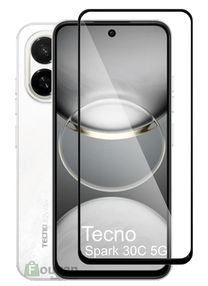 Generic - For Tecno Spark 30c 5G - Tempered Glass Screen Protector - Delicate Touch , Higher Transparency , Easy to Install ,Anti-scratch and Bubble-free Screen Protector - Black - Image 1