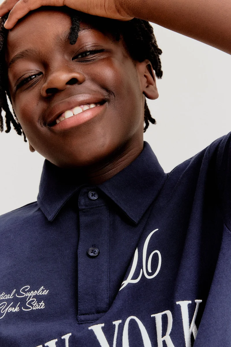 H&M Text-motif polo shirt