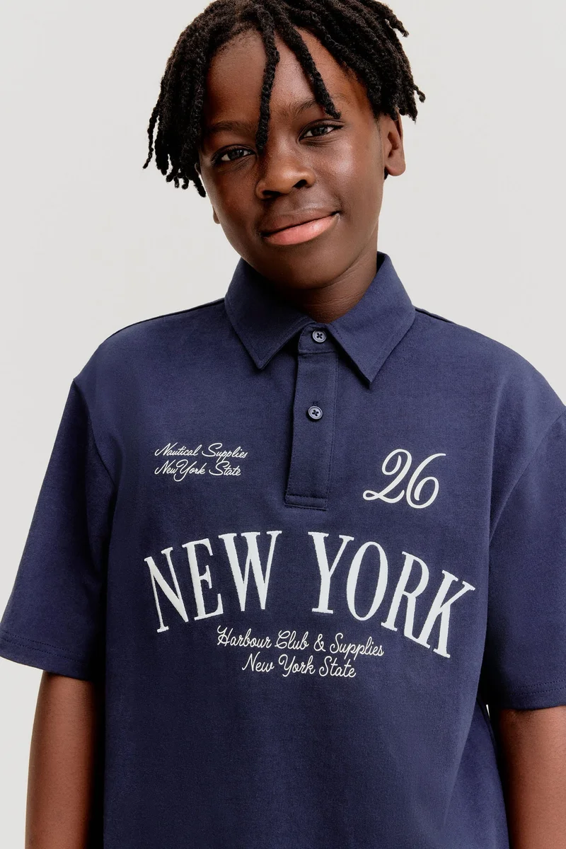 H&M Text-motif polo shirt