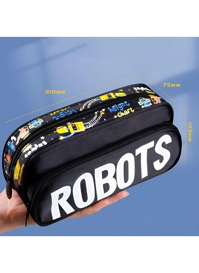 Happy Kids Happy Kids Large Capacity Pencil Pouch (Astronaut) (Black)  - Image 5