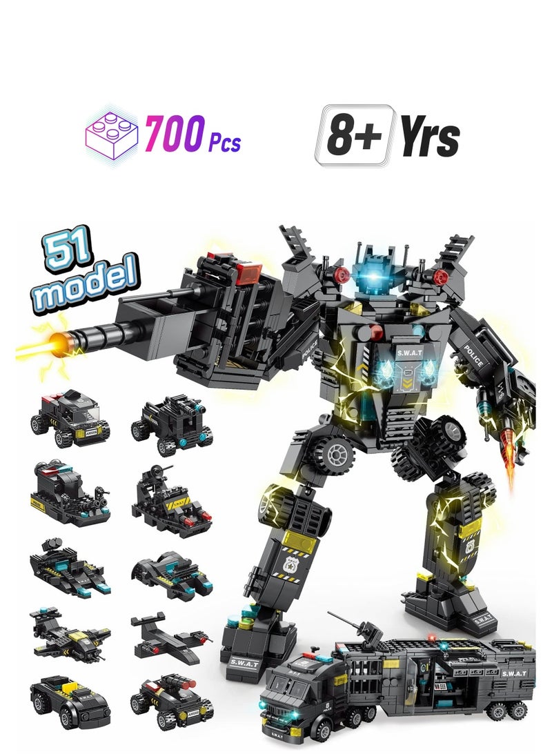 KASTWAVE 51-in-1 Robot Building Kit for Kids STEM Building Toys Erector Set for Boys 8-12 Engineering STEM Projects Construction Building Blocks Toys Gifts for Boys Kids Age  - Image 1