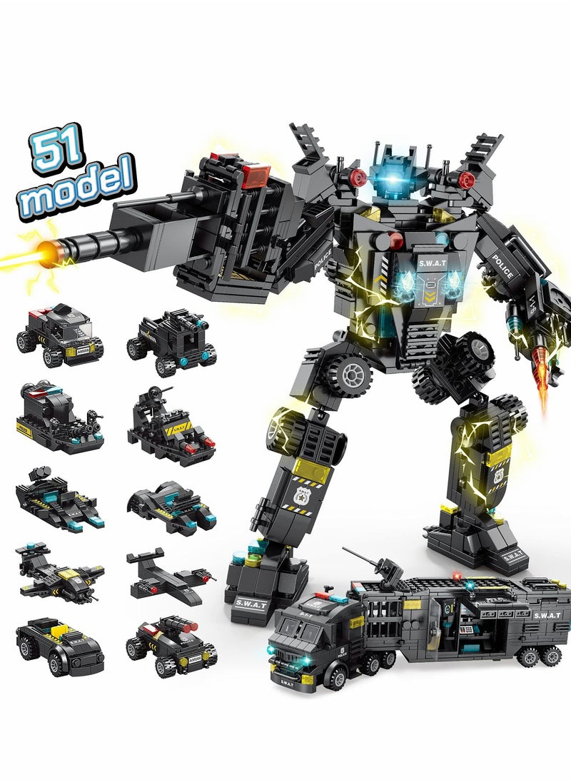 KASTWAVE 51-in-1 Robot Building Kit for Kids STEM Building Toys Erector Set for Boys 8-12 Engineering STEM Projects Construction Building Blocks Toys Gifts for Boys Kids Age  - Image 1