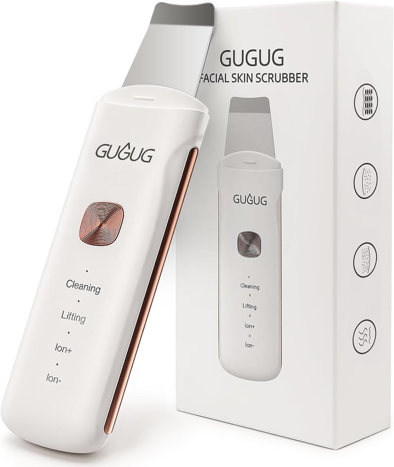 GUGUG Skin Scrubber 4-in-1 Waterproof Facial Spatula for Deep Cleansing, Blackhead Removal Tools, Pore Cleaner for Face - Image 1