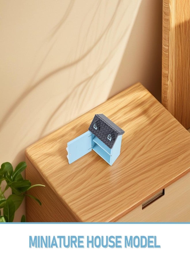 ifundom Miniature House Model 2.79X2.55X2.08In Tiny Dollhouse Decorative Model Adorable Mini House for Home Office Tabletop Display - Image 5