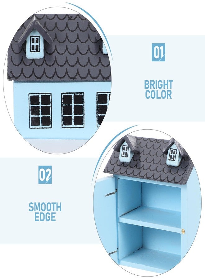 ifundom Miniature House Model 2.79X2.55X2.08In Tiny Dollhouse Decorative Model Adorable Mini House for Home Office Tabletop Display - Image 4