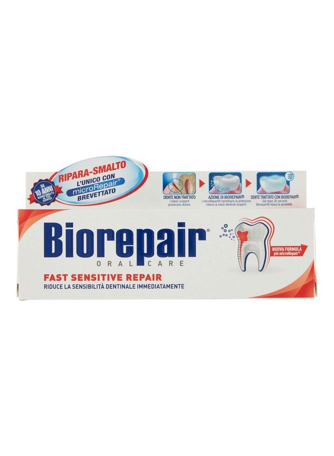 بيوريبير: معجون أسنان "إصلاح سريع للأسنان الحساسة" مع مايكروريبير، تركيبة جديدة - أنبوب 75 مل (2.5 أونصة سائلة) [مستورد من إيطاليا] - Image 1