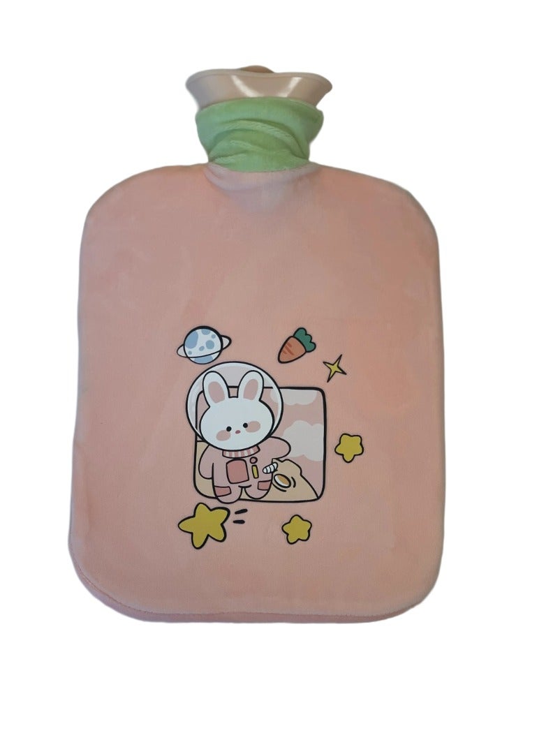 Yameem Hot water bag with cover, Hot pack for Pain Relief, Hot Water Bottle, Cold and Hot Pack with velvet cover 2000ML - Image 1