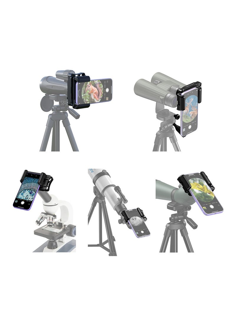 KASTWAVE - Telescope Phone Adapter, Big Type Smartphone Adapter Mount, Universal Phone Mount, One-Piece Smartphone Binocular Adapter for iPhone/Android, for Spotting Scope Telescope Binocular Monocular - Image 1