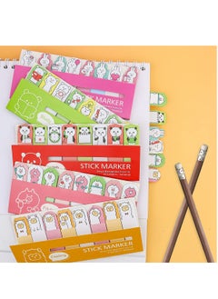 SYOSI SYOSI 5 Pack Cute Sticky Notes Cartoon Animal Bookmarks 5 Styles Post Self Sticky Notes for Office Home Kids Students Roommates Tab Gifts 600 Sheets  - Image 4