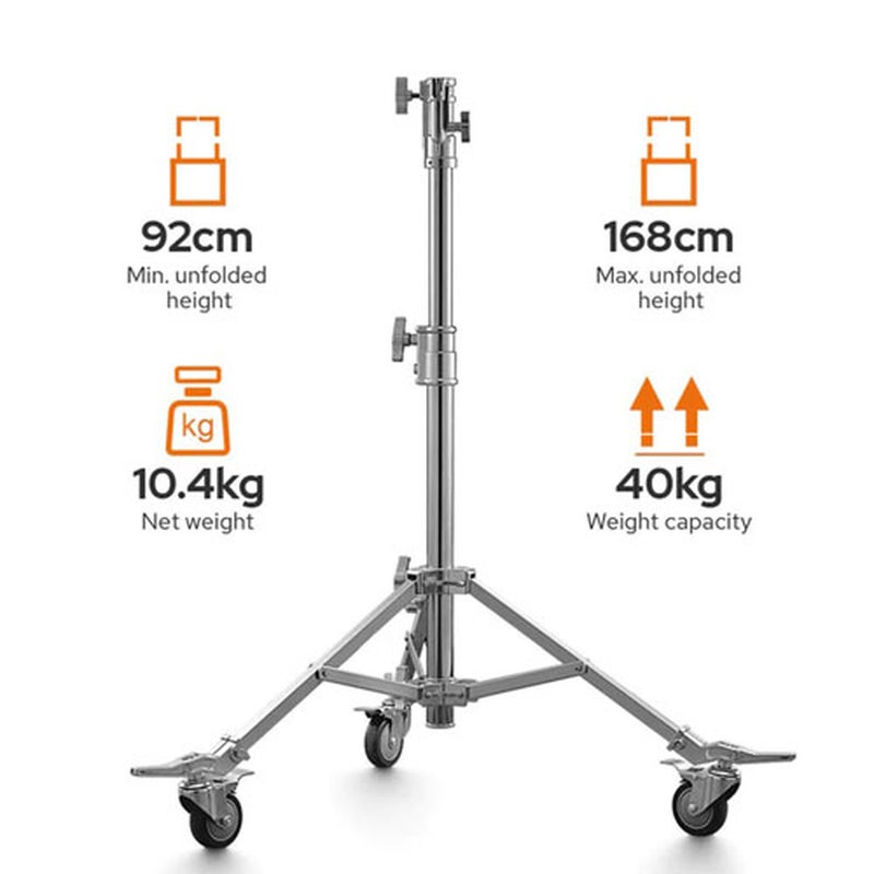 Godox Heavy Duty Combi Roller Stand Small 40KG Load 168CM High - Image 2
