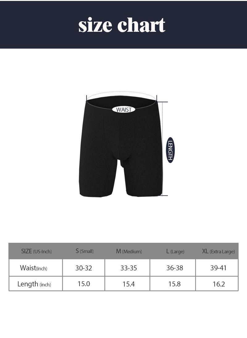 infino - Men's 5-Pack Boxer Briefs - Mid-Rise, Anti-Chafing Stretch Cotton, Breathable Athletic Underwear in Pure Black - Available in XL - Image 1