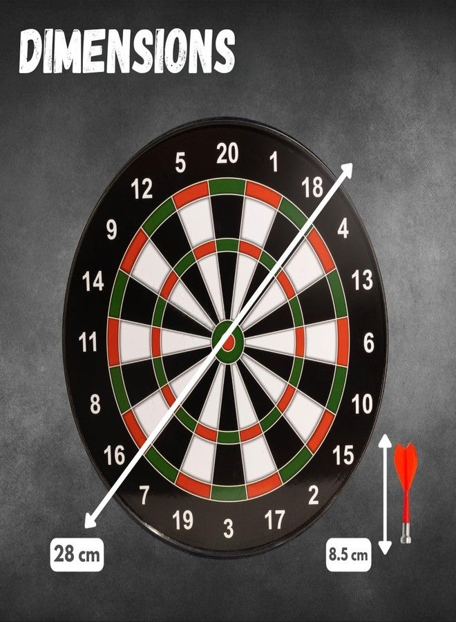 ROARIFY Magnetic Dart Board Set - 11 Inch Wide with 4 Magnetic Darts | Safe Dartboard Target Board Game Set | Score Dartboard Kit Set for Indoor and Outdoor (28 Cm Diameter) (Black Color) - Image 5