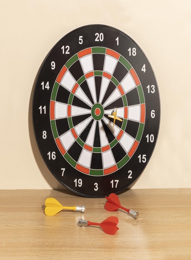ROARIFY Magnetic Dart Board Set - 11 Inch Wide with 4 Magnetic Darts | Safe Dartboard Target Board Game Set | Score Dartboard Kit Set for Indoor and Outdoor (28 Cm Diameter) (Black Color) - Image 1