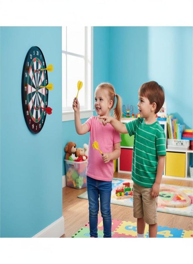 ROARIFY Magnetic Dart Board Set - 11 Inch Wide with 4 Magnetic Darts | Safe Dartboard Target Board Game Set | Score Dartboard Kit Set for Indoor and Outdoor (28 Cm Diameter) (Black Color) - Image 3