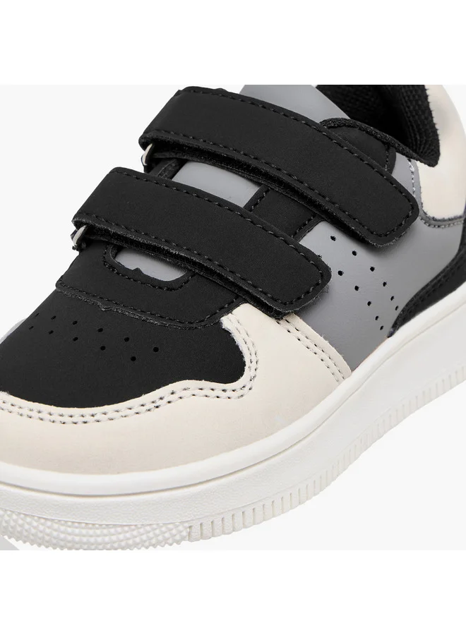 LBL by Shoexpress Boys Panelled Sneakers with Hook and Loop Closure