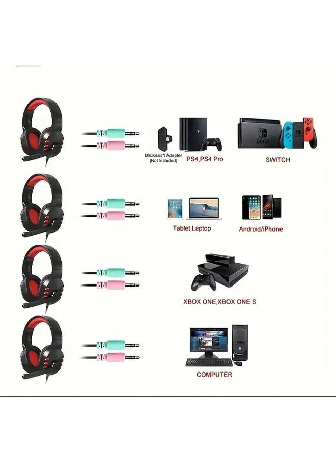 4 In 1 Gaming Keyboard Set With Mouse Mouse Pad And Headset For PC Xbox PS4 - Image 5