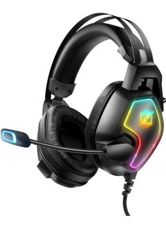 Rock Pow Gaming Headset for Xbox One Series X/S PS4 PS5 PC Switch Noise Canceling Headphones with Microphone 3.5mm Audio Jack Auto-Adjust Headband  - Image 1