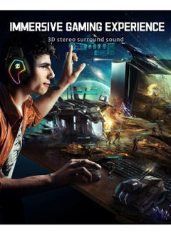 Rock Pow Gaming Headset for Xbox One Series X/S PS4 PS5 PC Switch Noise Canceling Headphones with Microphone 3.5mm Audio Jack Auto-Adjust Headband  - Image 2