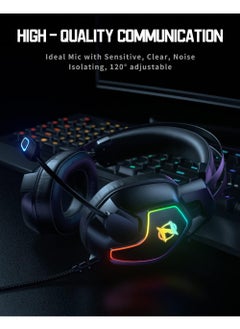 Rock Pow Gaming Headset for Xbox One Series X/S PS4 PS5 PC Switch Noise Canceling Headphones with Microphone 3.5mm Audio Jack Auto-Adjust Headband  - Image 5