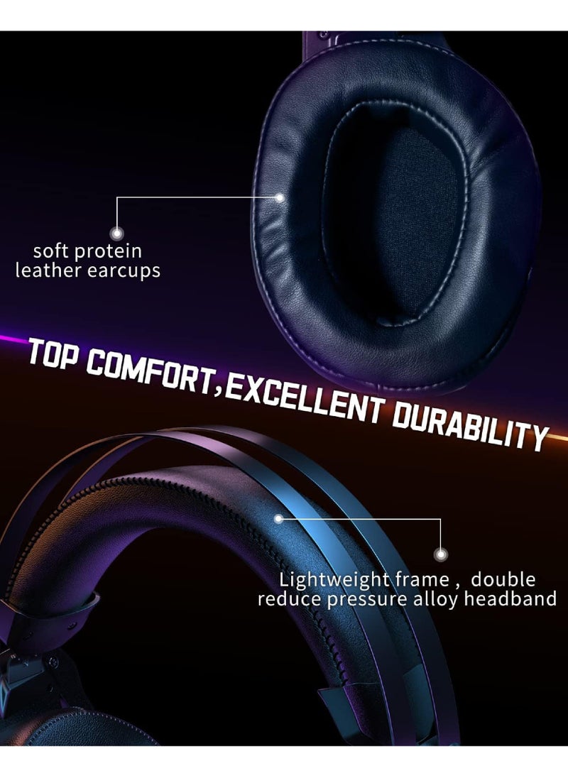 Rock Pow Gaming Headset for Xbox One Series X/S PS4 PS5 PC Switch Noise Canceling Headphones with Microphone 3.5mm Audio Jack Auto-Adjust Headband  - Image 3