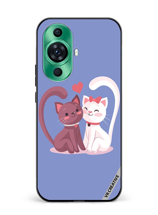 VR CREATIVE Protective Case Cover For Huawei nova 11 Love Cat Design Multicolour - Image 1