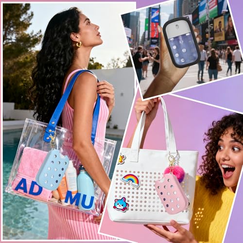 AIERSA Hand Sanitizer Spray Case Compatible with Touchland, EVA Hand Sanitizer Case Holder with Keychain for Touch Land Mist 1FL. OZ (Charms not Included) Pink - Image 5