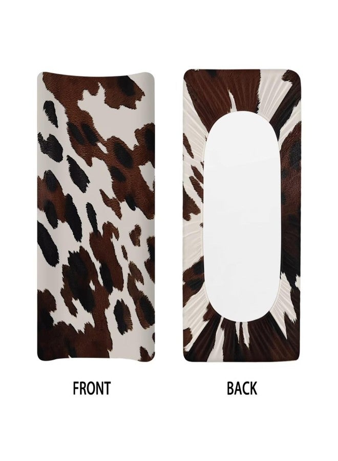 ZDCUSTOM Brown Cow Changing Pad Covers Changing Table Sheets Diaper Changing Pad Cover Stretchy Changing Table Cover Soft & Breathable for Baby Boys - Image 3