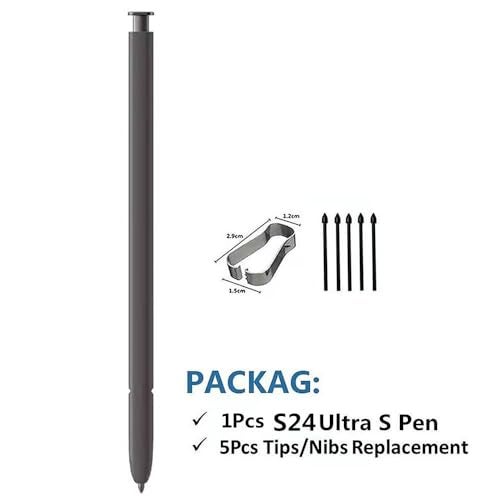 Bimahoo Galaxy S24 Ultra S Pen Replacement for Samsung Galaxy S24 Ultra Stylus Touch S Pen All Versions + 5 x Nibs (Gray) - Image 2