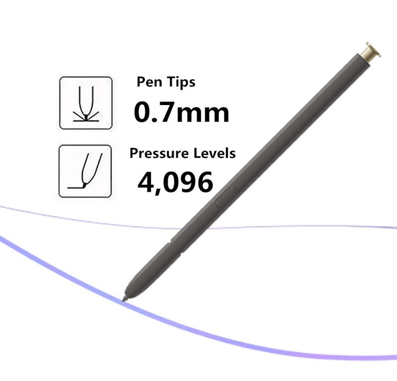 Bimahoo Galaxy S24 Ultra S Pen Replacement for Samsung Galaxy S24 Ultra Stylus Touch S Pen All Versions + 5 x Nibs (Gray) - Image 3
