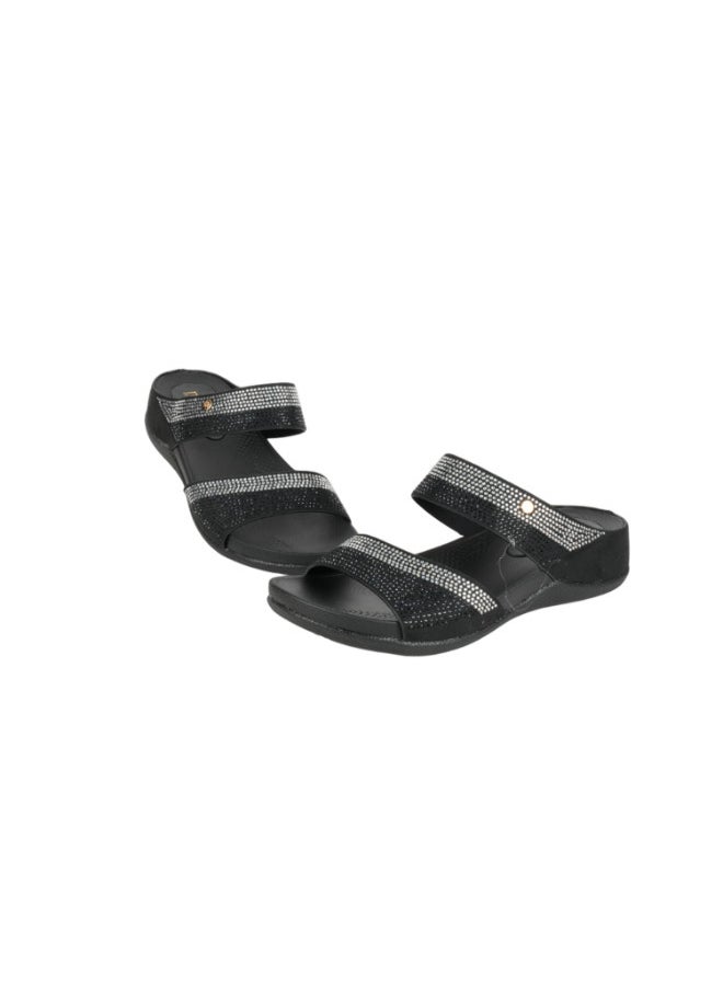 Michelle Morgan - 092-3013 Michelle Morgan Ladies Casual Sandals 414RJ27E Black - Image 1