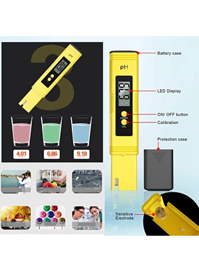 KEWAYO PH Meter for Water Hydroponics, Digital PH Tester Pen 0.01 High Accuracy with 0-14 PH Measurement Range for Drinking Water, Liquid Food, Swimming Pool, Aquarium, Aquaculture, Hydroponics - Image 5