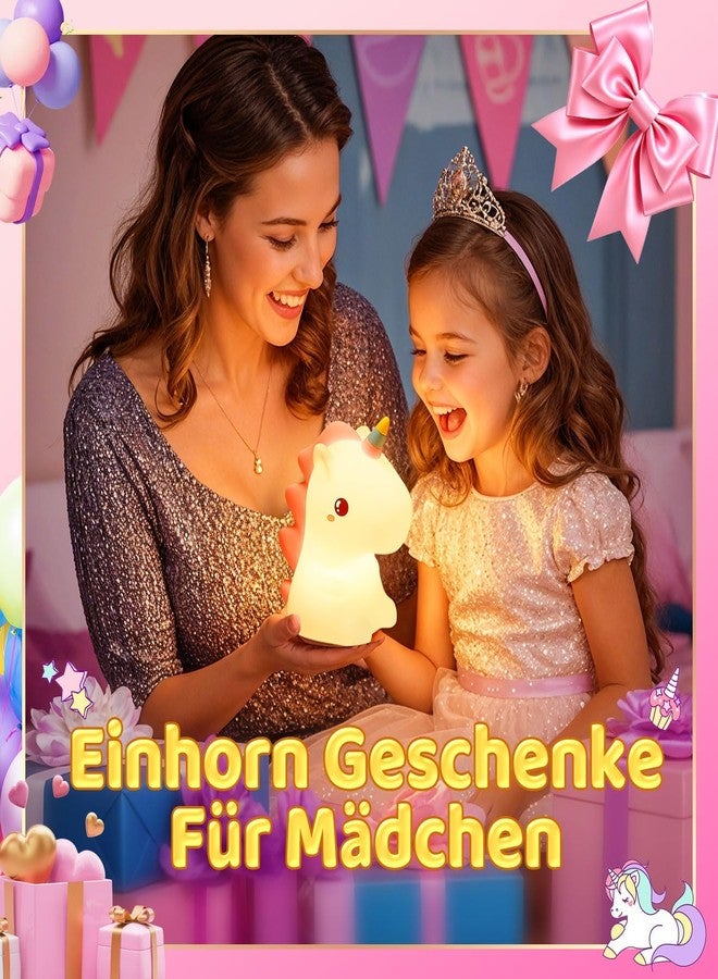 One Fire Unicorn Night Light Children's Bedside Lamp, 16 Colours, 5 Brightness, Rechargeable, Pink, Silicone, Kawaii Decoration, Baby Room - Image 2