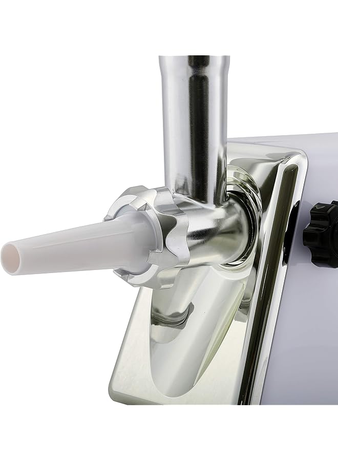 أولسنمارك مفرمة لحم Ommg2110 بقوة 1200 وات و3 ألواح فرم ومحرك قوي وسكين من الفولاذ المقاوم للصدأ وأقدام مطاطية وحماية من الحمل الزائد - أبيض - Image 2