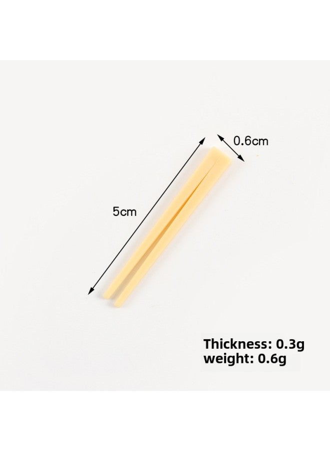 Simulation Transparent Snack Box Model Mini Fruit Box Packing Box Diy Ornaments Doll House Kitchen Toy Accessories-Color:Original Color Chopsticks (not Detachable)  - Image 1