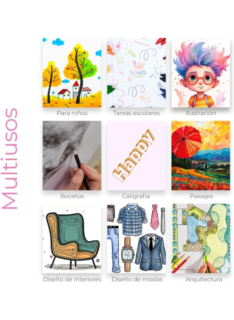 حزمة مستلزمات فنية من 145 قطعة متعدد الألوان - Image 4