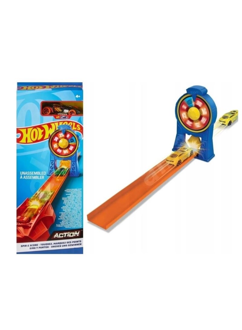 Hot Wheels مجموعة مسار سبين آند سكور من هوت ويلز - متنوعة