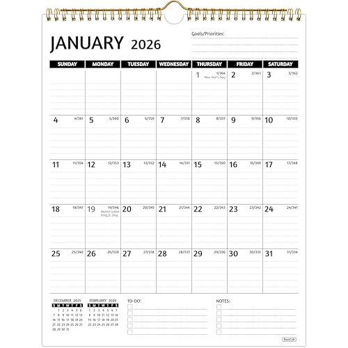 BowCuk Wall Calendar 2026-2027 – Calendar 2026-2027 Wall, 2 Year Calendar, Jan 2026 - Dec 2027, 11.5 x 14.5 In, 2026 Calendar with Large Blocks, Thick Paper, Holidays, To-do ＆ Notes, Great for Organizing - Image 1