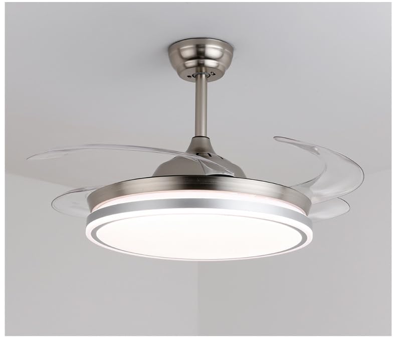 CITRA CITRA Silver Modern Ceiling Fan Chandelier and Remote Controled for Living Room Drawing Room Warm White  - Image 3