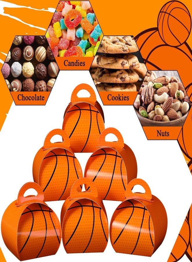 تاوباري مجموعة تاوباري من 36 علبة هدايا لكرة السلة، أكياس هدايا لحفلات كرة السلة، 3 × 3 × 3.5 بوصة، علب هدايا رياضية، علب حلوى، لوازم وديكورات حفلات أعياد الميلاد ذات الطابع الرياضي - Image 4