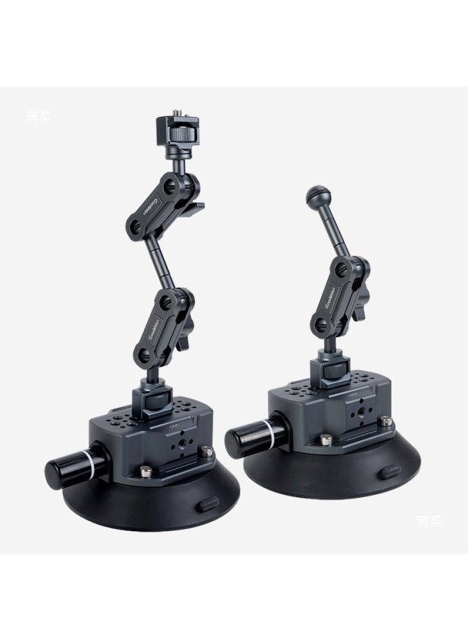 Generic Aluminum Alloy 17MM Ball Head Two Joint Pea Clip Peanut Clip Lengthened Universal Magic Arm Extension Multi-function-Body Color:17mm Ball Head  Black  - Image 4