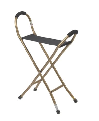 Drive Medical Drive Medical RTL10360 Foldable Walking Cane with Seat Bronze