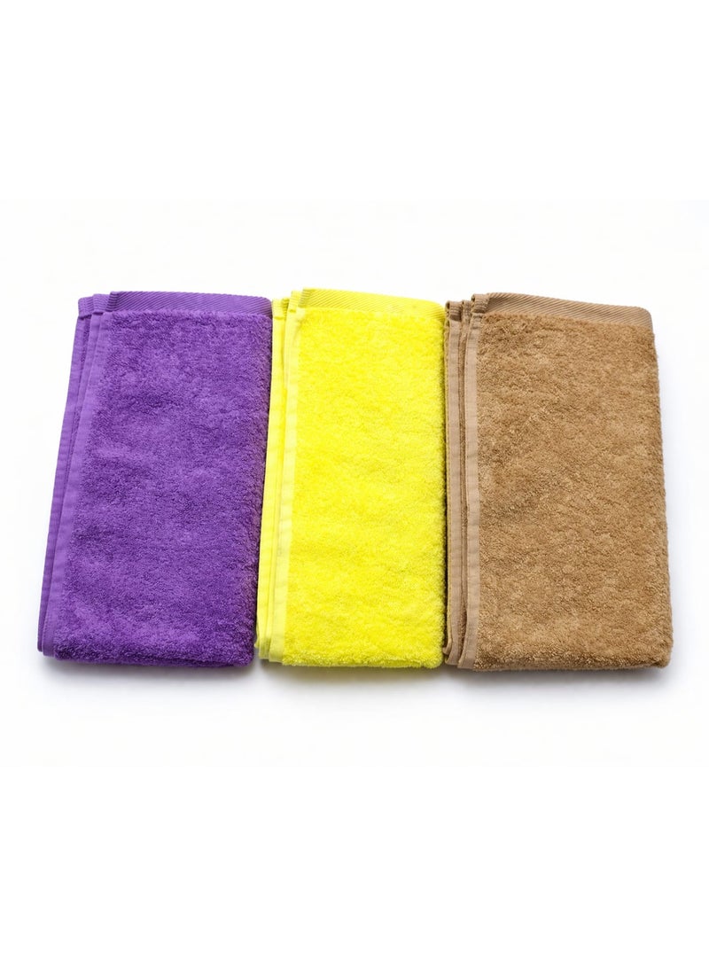 High-quality cotton baby towel set, 50x80 cm, 3 pieces - Image 2