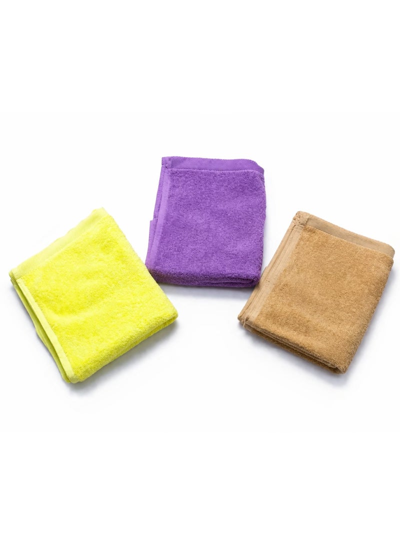 High-quality cotton baby towel set, 50x80 cm, 3 pieces - Image 1